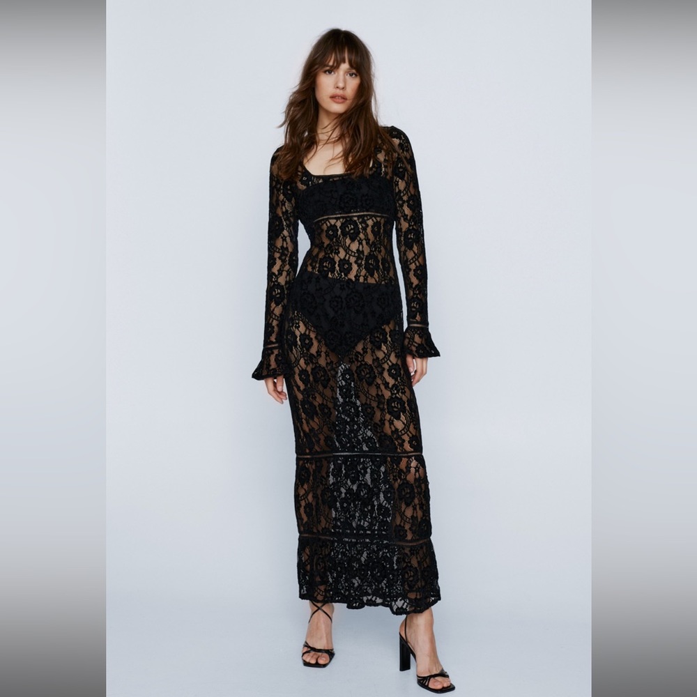 Nasty Gal Black Lace Dress